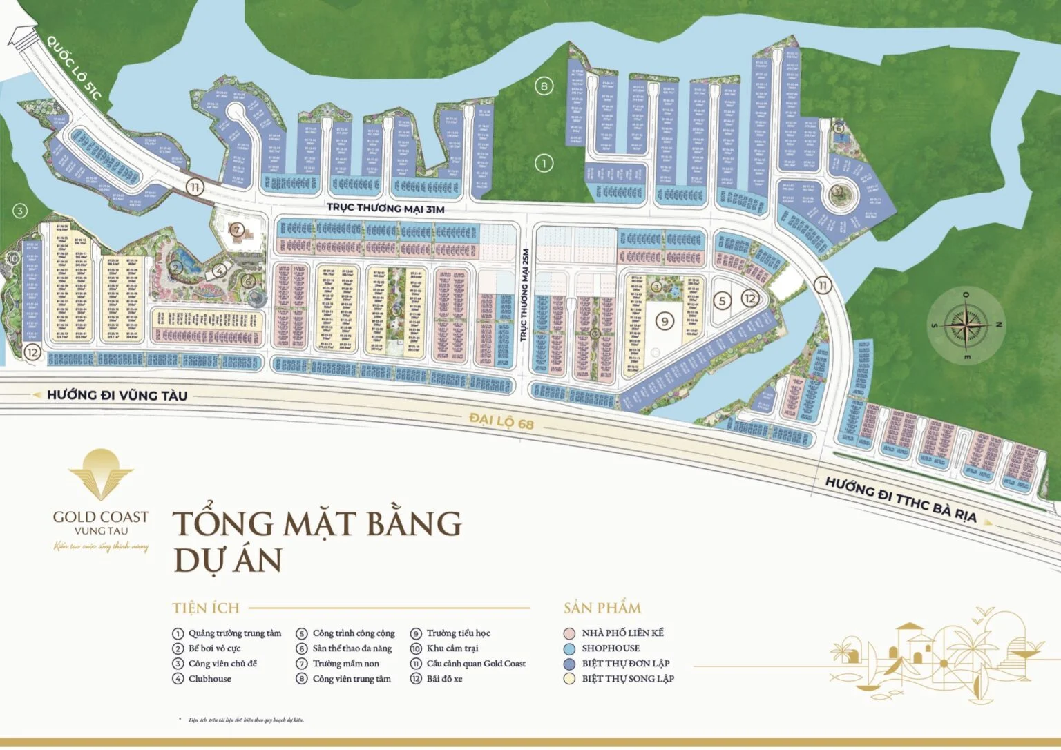 MẶT BẰNG DỰ ÁN GOLD COAST VŨNG TÀU